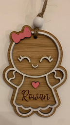 Personalized Gingerbread Ornament | White Oak Stocking Tag
