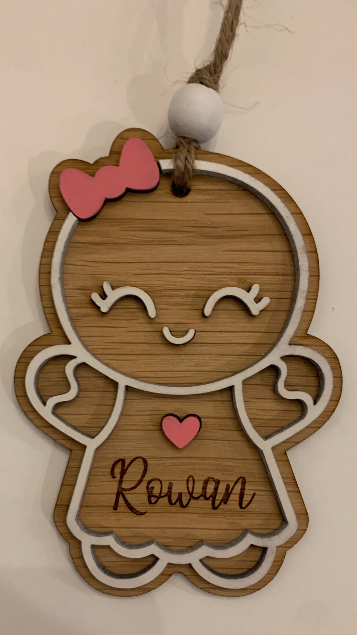 Personalized Gingerbread Ornament | White Oak Stocking Tag